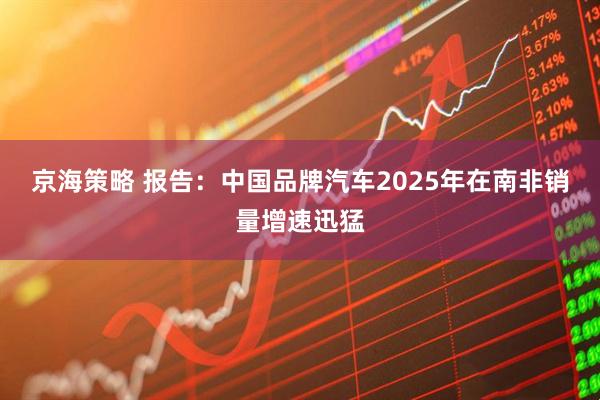 京海策略 报告：中国品牌汽车2025年在南非销量增速迅猛